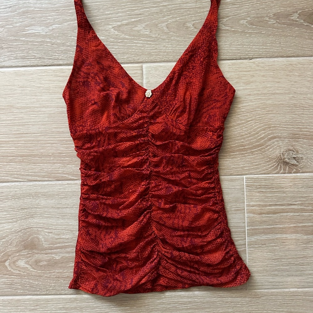 Y2K Vintage Express Tank with rouched detail